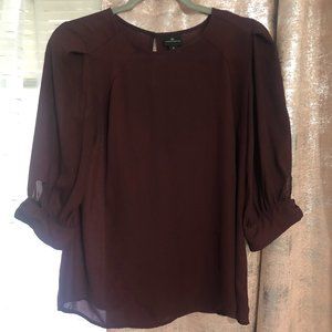 Beautiful Maroon semi sheer top - Small